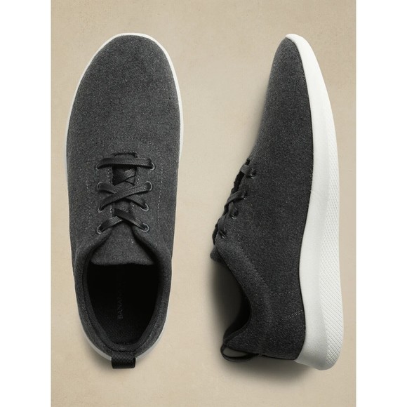 BANANA REPUBLIC Wool Blend Sneaker Dark Charcoal Gray Size 8 - Picture 1 of 1